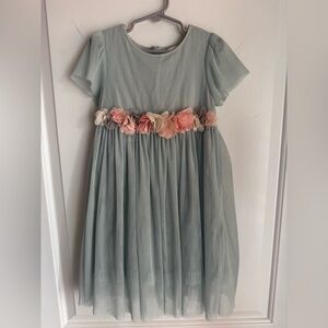 Mini Boden Tulle Party Dress w/ Flower Waist – Size 4–5